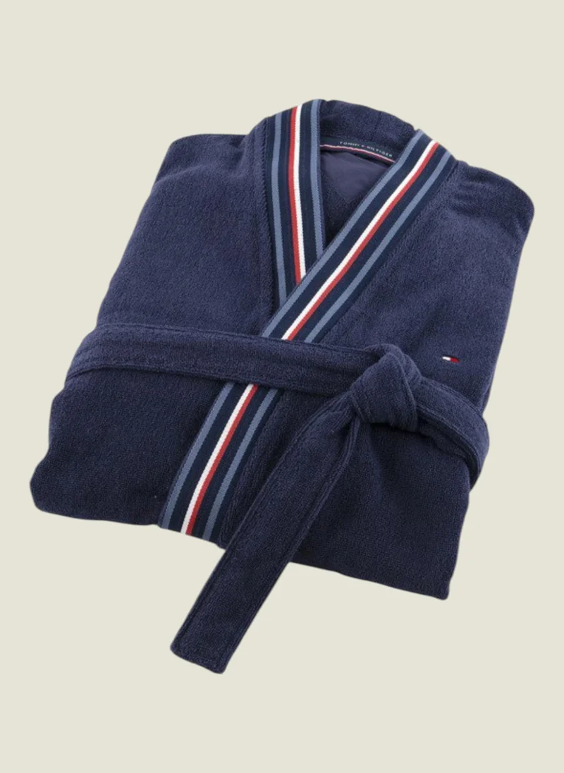 تومي هيلفيغر Tommy Hilfiger 360 GSM Teams Bathrobe - Navy - Small