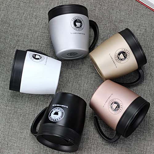 Baskety 330ml Travel Coffee Mug - Stainless Steel & Vacuum Insulated - Sliding Lid for Splash-Proof with Double Walled Vacuum Stainless Steel to Keeps Beverages Hot or Cold (White, Pack of 1) - Image 5