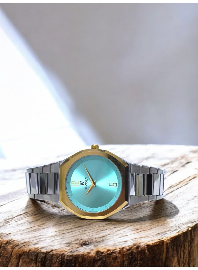 ريفولي ساعة يد للرجال من الستانلس ستيل بعرض انالوج وحركة كوارتز ، سهلة القراءة بتصميم عصري مقاوم للماء، ساعة يد كلاسيكية فاخرة . - Image 3