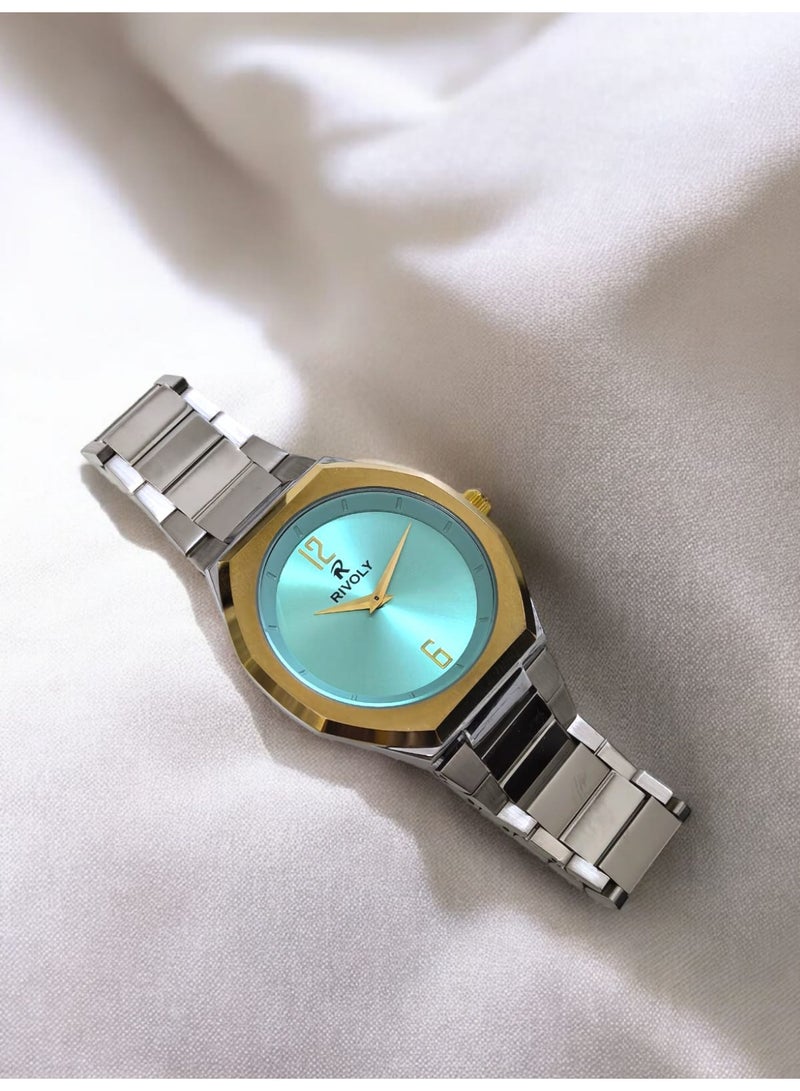 ريفولي ساعة يد للرجال من الستانلس ستيل بعرض انالوج وحركة كوارتز ، سهلة القراءة بتصميم عصري مقاوم للماء، ساعة يد كلاسيكية فاخرة . - Image 5