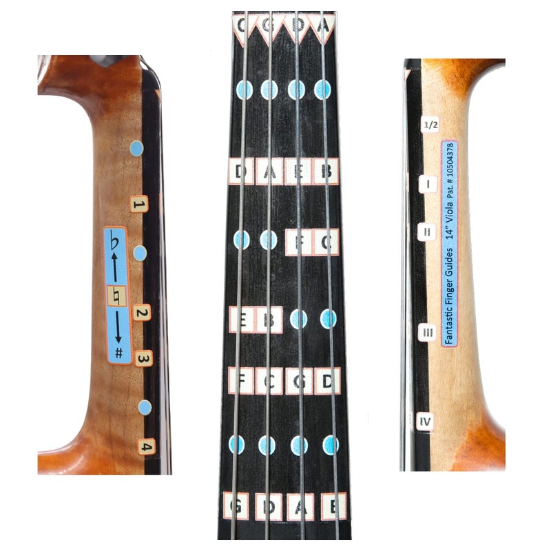 FFG NOTE THE DIFFERENCE Fantastic Finger Guide for Violas | Stringed Musical Instruments | Fingerboard and Fretboard Stickers for Learning All Notes | Kids/Adult Beginner Viola Finger Guide |14" Size - Image 1