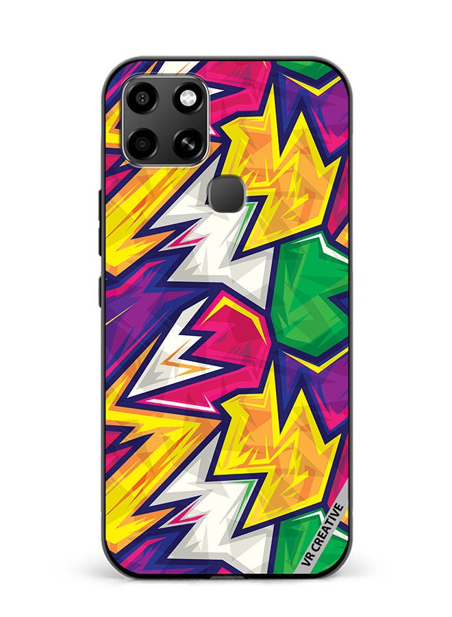 VR CREATIVE Protective Case Cover For Infinix Smart 6 Colorful Abstract Geometric Design Multicolour - Image 1