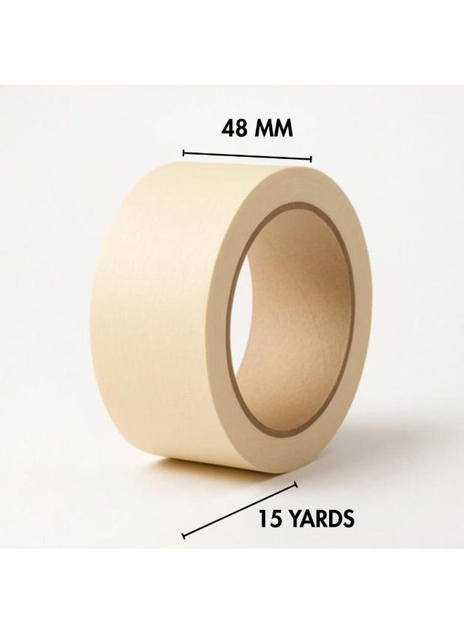 Aoura Grp Masking Tape - 24 Rolls | 48mm x 15 Yards Durable Multi-Purpose Tape for Painting, Crafting, Labeling, and Home Improvement - Image 2