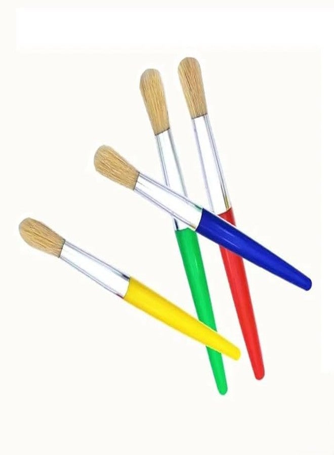 bolt bee Professional Painting Brush Set, Soft Bristles, for Acrylics, Watercolour and Oil Paints (4Pc Paint Brush Round) - Image 2