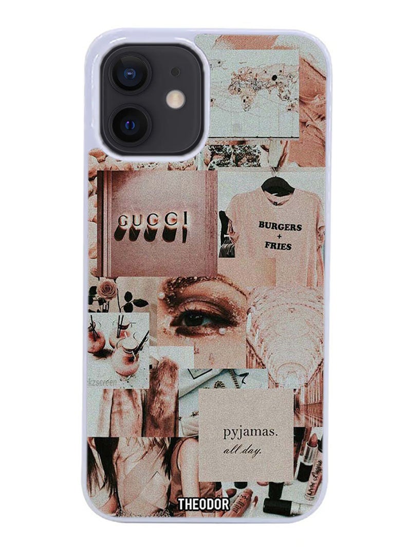 Theodor Protective Case Cover For APPLE IPHONE 12  Gucci (White Bumper)  - Image 1