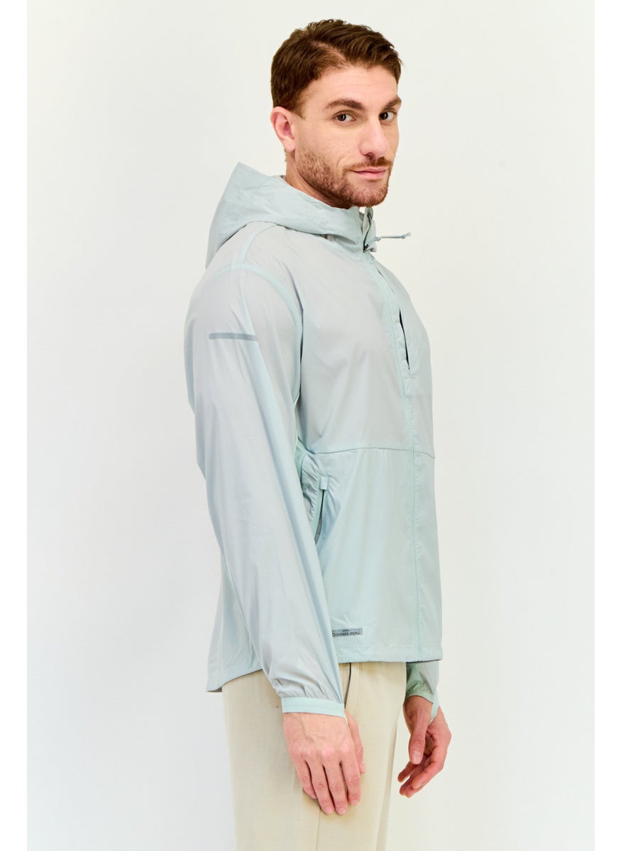 Adidas Men Sportswear Fit Long Sleeves Running  Jacket, Mint Green  - Image 2