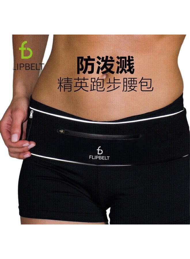 FlipBelt Splash-Resistant Sports Running Waist Pack, Phone-Integrated, For Men And Women, Night Running Fitness Gear, Elite Model M - Image 1