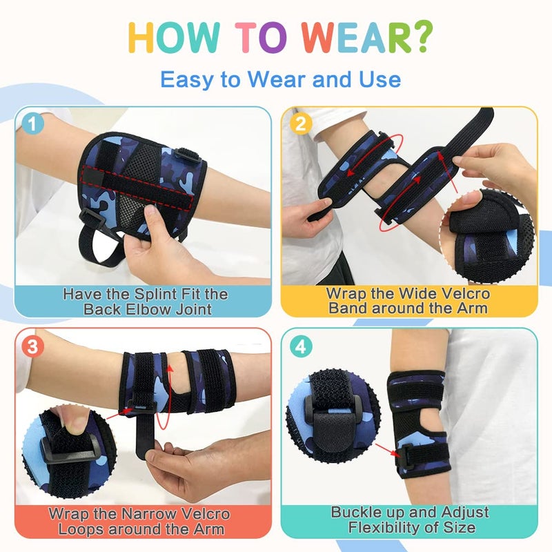 Zelen Thumb Sucking Deterrent Guard for Kids Finger Sucking Stop for Toddlers Kids Nail Biting Treatment Anti Nose Picking Glove Brace Thumb Sucker Stopper Elbow Brace 1PCS - Image 5