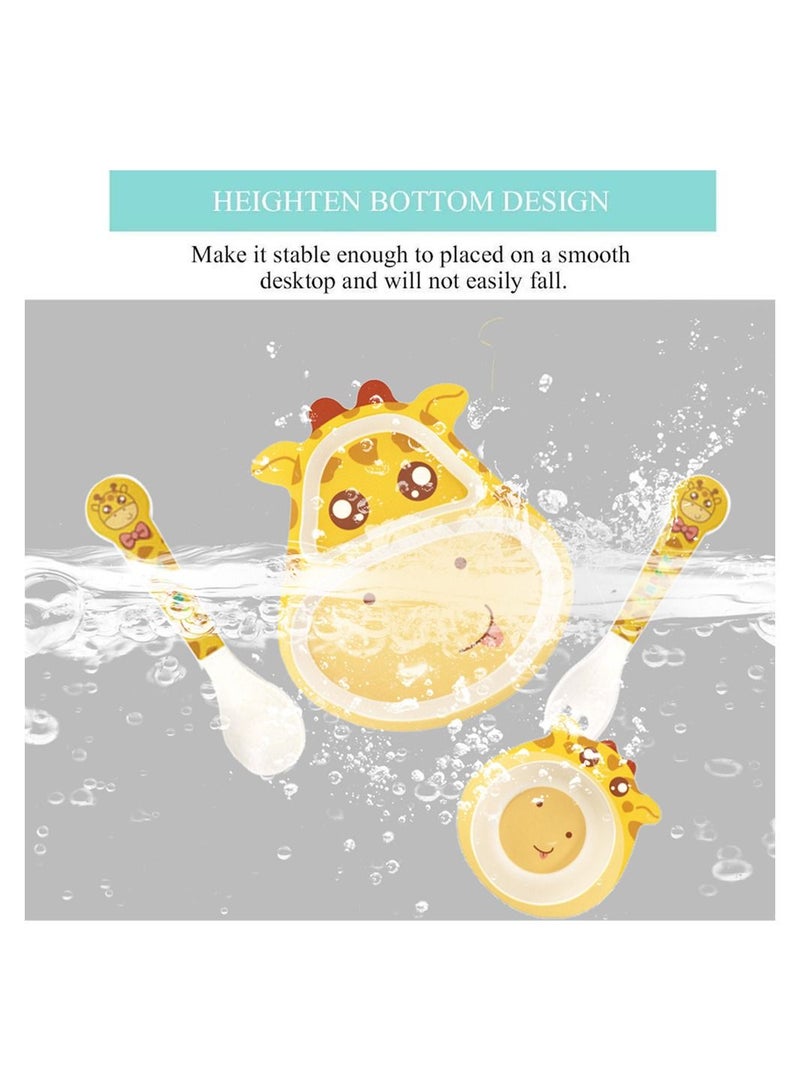 هايلاند طقم أدوات مائدة للأطفال مكون من 5 قطع على شكل زرافة - Image 5