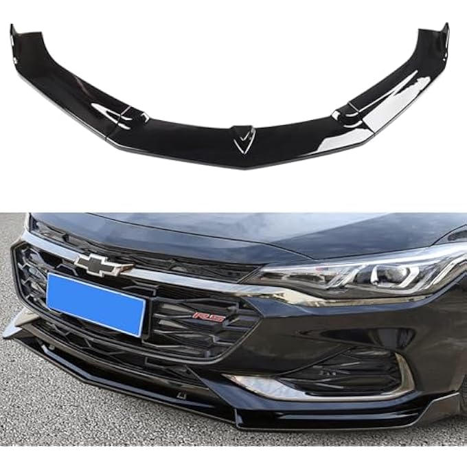MUCO New Front Bumper Lips Compatible with Chevy Camaro Sedan 16 17 18 19 20 21 22 23 24 Car Front Spoiler-Gloss Black ZL1-Style Front Lip - 3pcs - Image 1