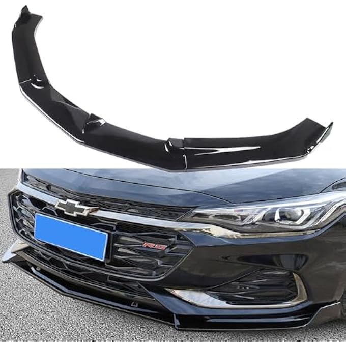 MUCO New Front Bumper Lips Compatible with Chevy Camaro Sedan 16 17 18 19 20 21 22 23 24 Car Front Spoiler-Gloss Black ZL1-Style Front Lip - 3pcs - Image 2