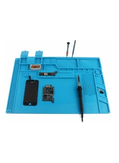 Rubik Silicone Repair Soldering Work Mat with 4 Magnetic Slots and Heat Resistant Repairing Work Station Non-skid Insulation Desk Pad Mat S-170 Blue  - Image 3