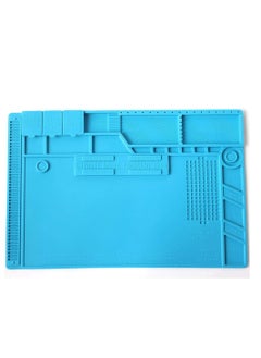 Rubik Silicone Repair Soldering Work Mat with 4 Magnetic Slots and Heat Resistant Repairing Work Station Non-skid Insulation Desk Pad Mat S-170 Blue  - Image 5