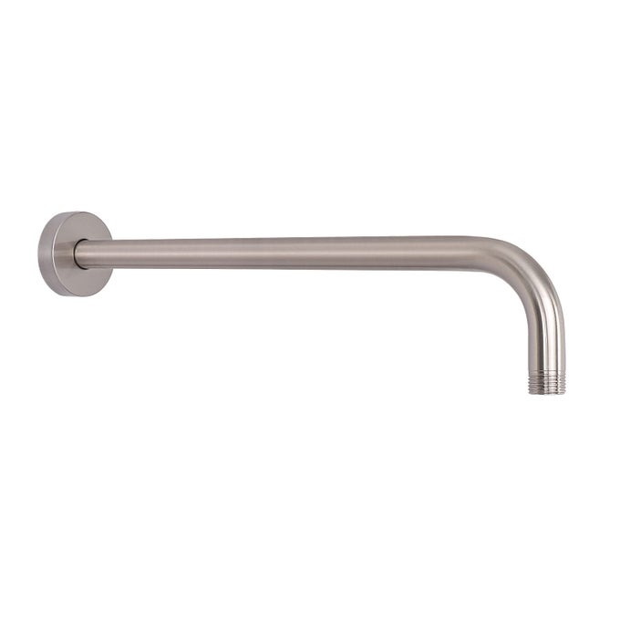 SHOWER ARM WITH FLANGE AND TEFLON TAPE WALL MOUNTED SHOWER PIPE 304 STAINLESS STEEL EXTENSION ARM FOR FIXED SHOWER HEAD HANDHELD 15 INCH BRUSHED NICKEL