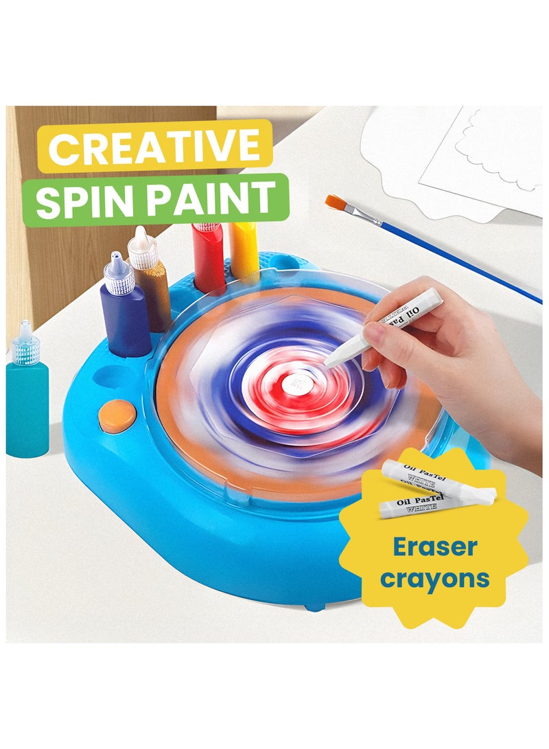 GRAFLO Paint Spin Art Machine Kit for Kids - Easter Arts & Crafts for Boys & Girls Ages 6+ Creative Spinner Toy Set with Paints, Artboards & Brushes - Fun Birthday Gift Idea - Image 4