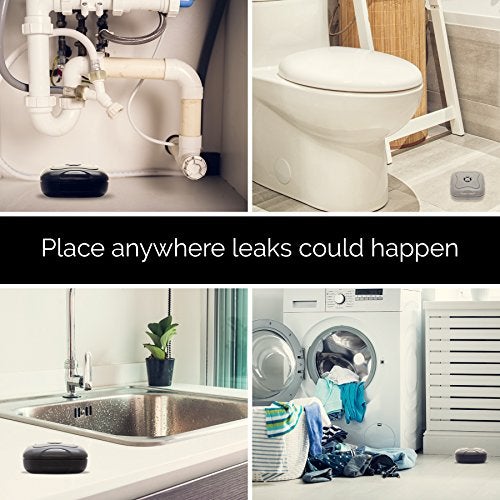 Mindful Design Water Leak Detector - Very Loud Water Sensor Alarm for Home, Flood Detection Alarm Sensor for Sinks, Sump Pumps, Basements, and Laundry Rooms by Mindful Design (White, 4 Pack) - Image 5