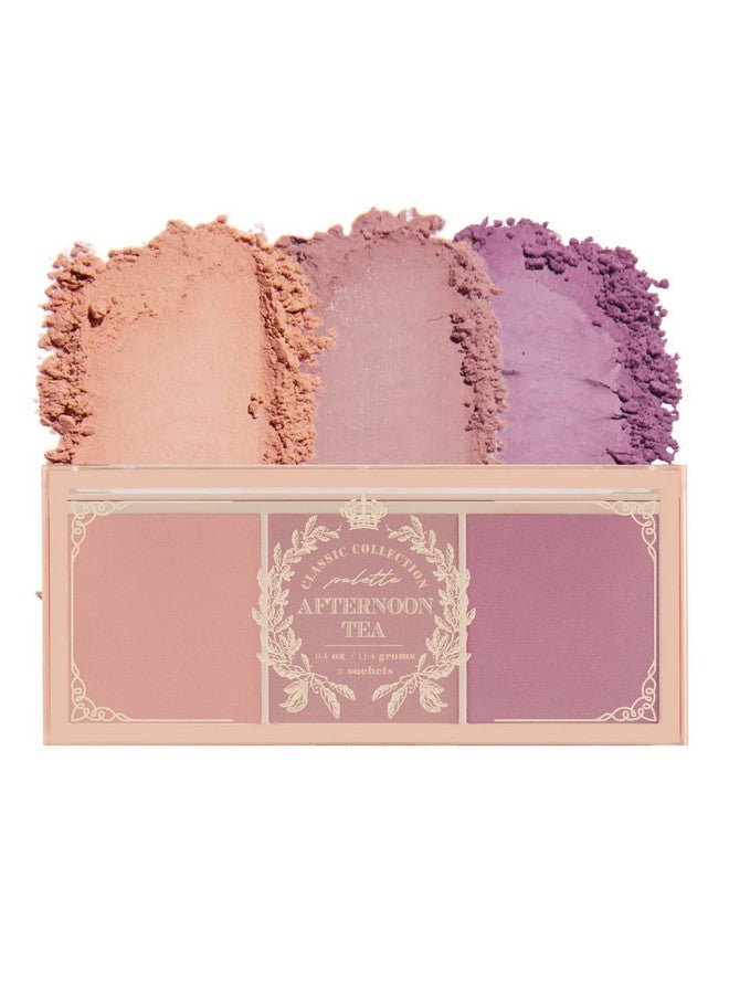 I'M MEME Palette - Afternoon Tea Blusher | Fruit Flavor For Cheek, Soft Pink, Peach, Lavender, 3 Shades Palette, Matte Powder Blush For Face & Cheeks, For All Skin Tones, 0.4Oz - Image 1