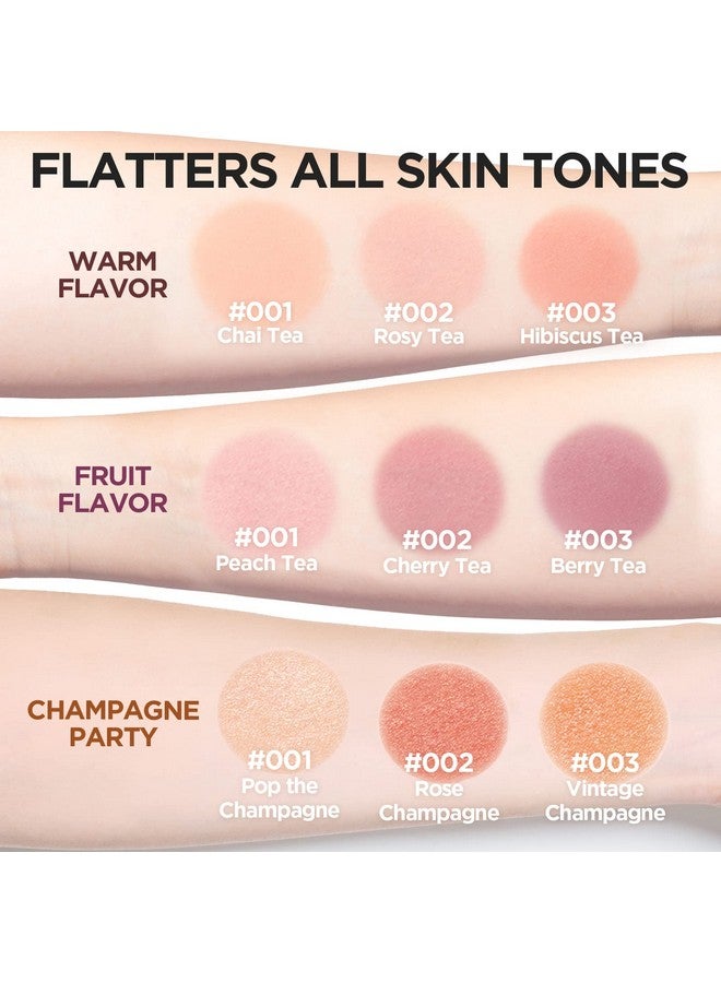 I'M MEME Palette - Afternoon Tea Blusher | Fruit Flavor For Cheek, Soft Pink, Peach, Lavender, 3 Shades Palette, Matte Powder Blush For Face & Cheeks, For All Skin Tones, 0.4Oz - Image 4