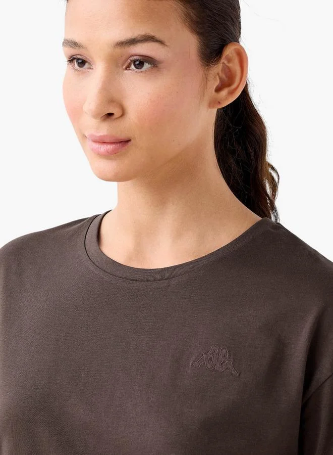 Kappa BROWN Kappa Women Logo Detail T shirt for Women | Best Price UAE