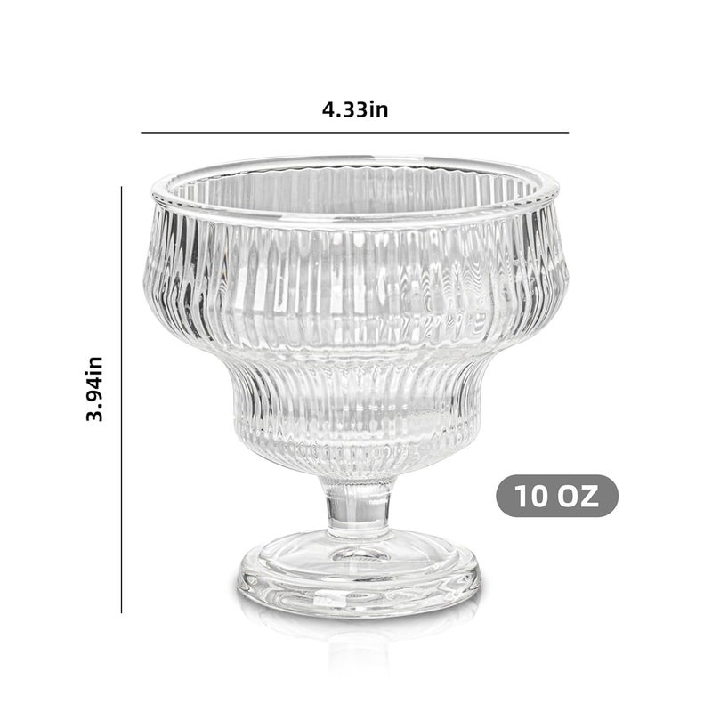 INSETLAN Glass Ice Cream Bowl Set - Image 2