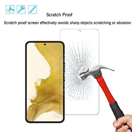 Ailun Screen Protector for Galaxy S22+/S22 Plus 5G 6.6 Inch Display 3Pack + 3Pack Camera Lens Tempered Glass Fingerprint Unlock 0.25mm Clear Anti-Scratch Case Friendly [Not For S22 Ultra] - Image 5