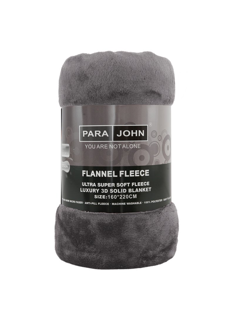 PARAJOHN بطانية صوف فلانل للجنسين من باراجون، مفردة لجميع المواسم، بطانية ناعمة ودافئة للسرير والأريكة، بطانية صوف فلانل مريحة وناعمة، مقاس (160 × 220) - Image 3