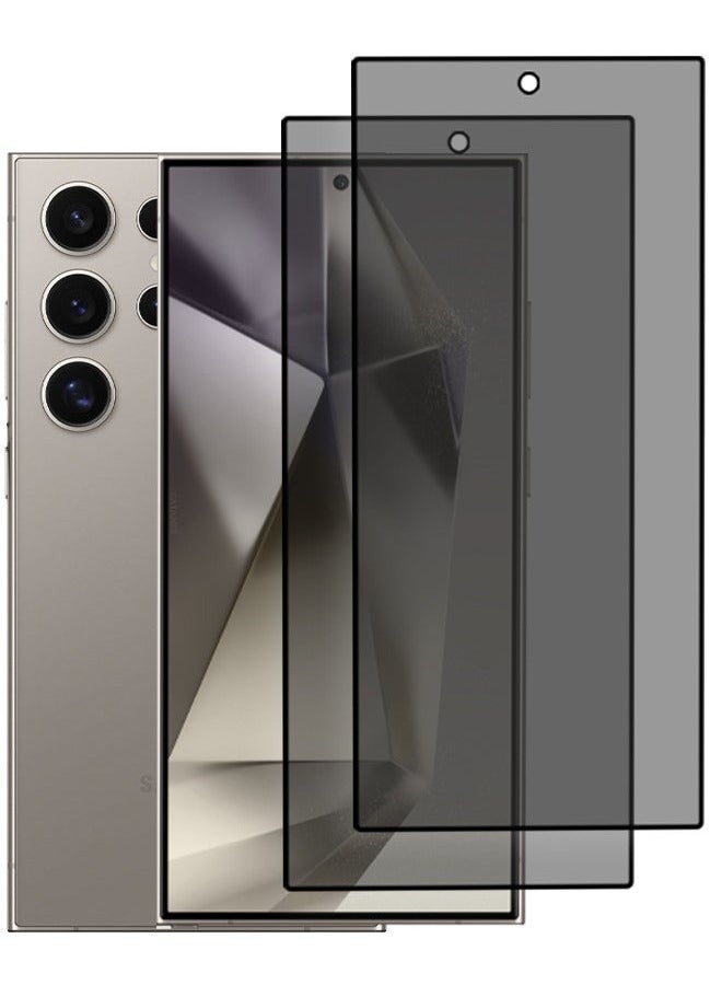 CATANES [Samsung Galaxy S24 Ultra] 2 Pack Privacy Screen Protector 9H Full Coverage Screen Tempered Glass Anti-Spy Bubble Free Case Friendly Screen Protector