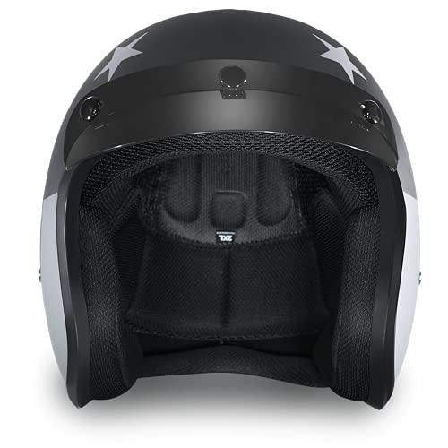 Daytona Helmets 3/4 Shell Open Face Motorcycle Helmet - DOT Approved, Lightweight & Comfortable, Vintage Design for Scooter, Cruiser & Street Bikes - Adjustable Fit, Enhanced Ventilation & Clear Visor - Image 2