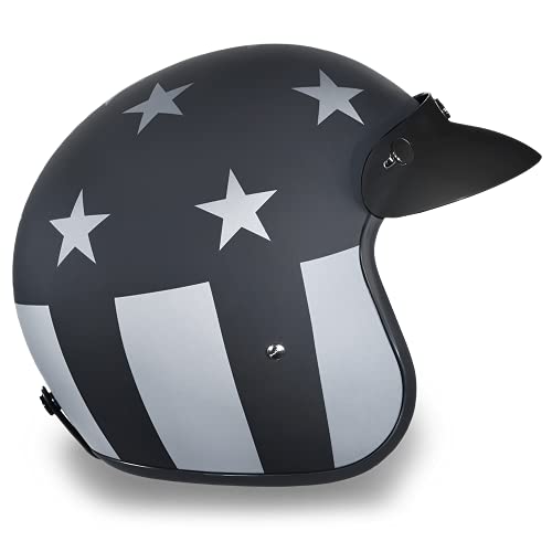 Daytona Helmets 3/4 Shell Open Face Motorcycle Helmet - DOT Approved, Lightweight & Comfortable, Vintage Design for Scooter, Cruiser & Street Bikes - Adjustable Fit, Enhanced Ventilation & Clear Visor - Image 3