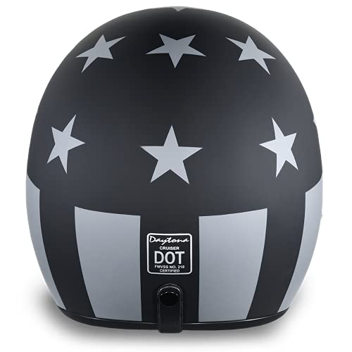 Daytona Helmets 3/4 Shell Open Face Motorcycle Helmet - DOT Approved, Lightweight & Comfortable, Vintage Design for Scooter, Cruiser & Street Bikes - Adjustable Fit, Enhanced Ventilation & Clear Visor - Image 4