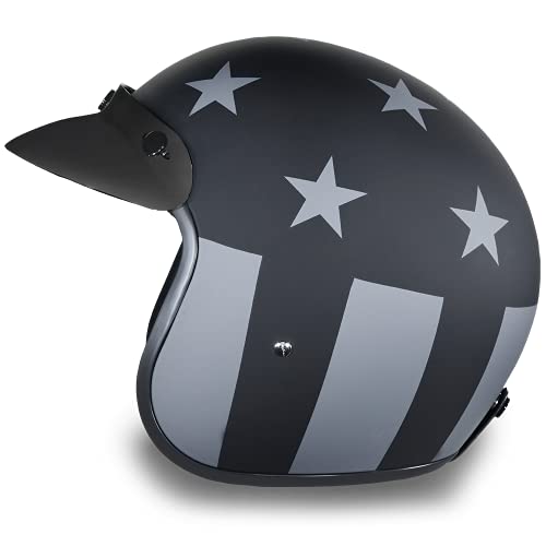 Daytona Helmets 3/4 Shell Open Face Motorcycle Helmet - DOT Approved, Lightweight & Comfortable, Vintage Design for Scooter, Cruiser & Street Bikes - Adjustable Fit, Enhanced Ventilation & Clear Visor - Image 5