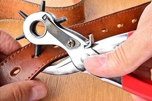TERXA Revolving Leather Belt Punch Tool Manual Punch Plier Maker Device For BeltWatch BandDog CollarCraft Project Punching Machine Hand Tool Accessories Pack of 1Multicolor - Image 4