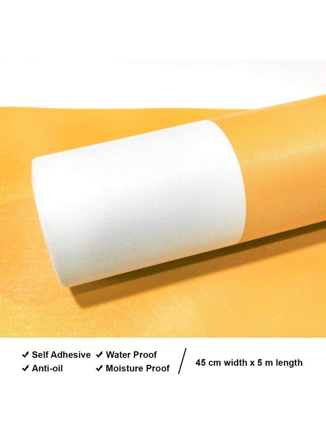 Wolpin Wall Stickers DIY Wallpaper for Hall (45 x 500 cm), Vertical Stripes Home Office Modern Design, Self Adhesive Decals, Yellow - Image 3