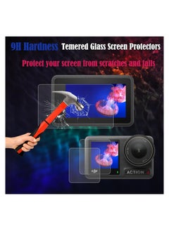 GUDOO Screen Protector For DJI Action 4Tempered Glass for DJI OSMO Action 4 Camera - Includes Tempered Glass LCD Display Film Lens Protector and Silicone Lens Cap Cover 0.3mm 9H Hardness Anti-Scratch Anti-Bubble (6+2 Pack)  - Image 3