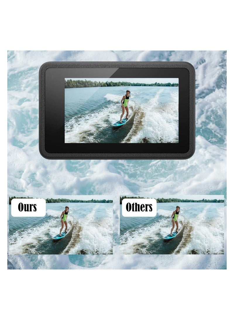 GUDOO Screen Protector For DJI Action 4Tempered Glass for DJI OSMO Action 4 Camera - Includes Tempered Glass LCD Display Film Lens Protector and Silicone Lens Cap Cover 0.3mm 9H Hardness Anti-Scratch Anti-Bubble (6+2 Pack)  - Image 5