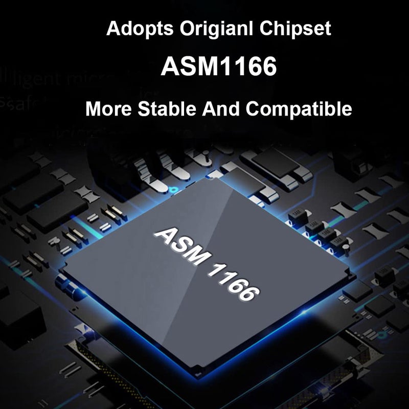 BTBcoin بطاقة توسيع PCI-E X4 SATA 3.0 بـ 6 منافذ، وحدة تحكم توسيع 6Gbps مع 6 كابلات SATA وحامل منخفض الارتفاع، غير RAID (ASM1166) - Image 3