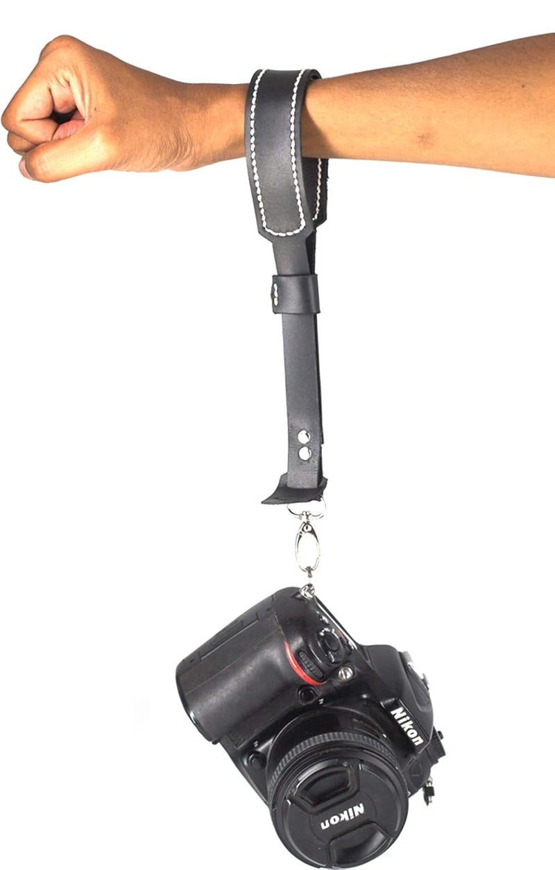 RUBRIC ? Leather Adjustable Hand Grip Wrist Strap of DSLR Camera (Black) - Image 3