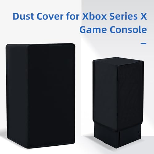 Mcbazel Dust Cover for Xbox Series X Console, Easy Access Cable Port, Protective Case Cover Waterproof for Xbox Series X Console - Black - Image 2