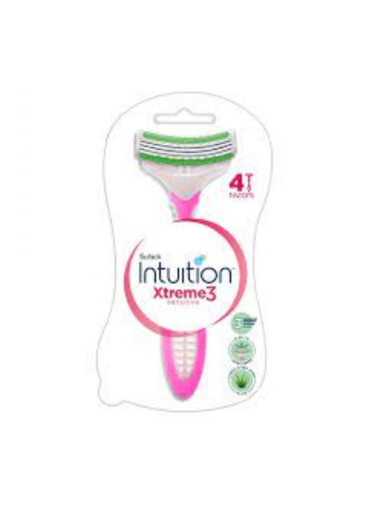 schick 4 hair removal blades for sensitive skin