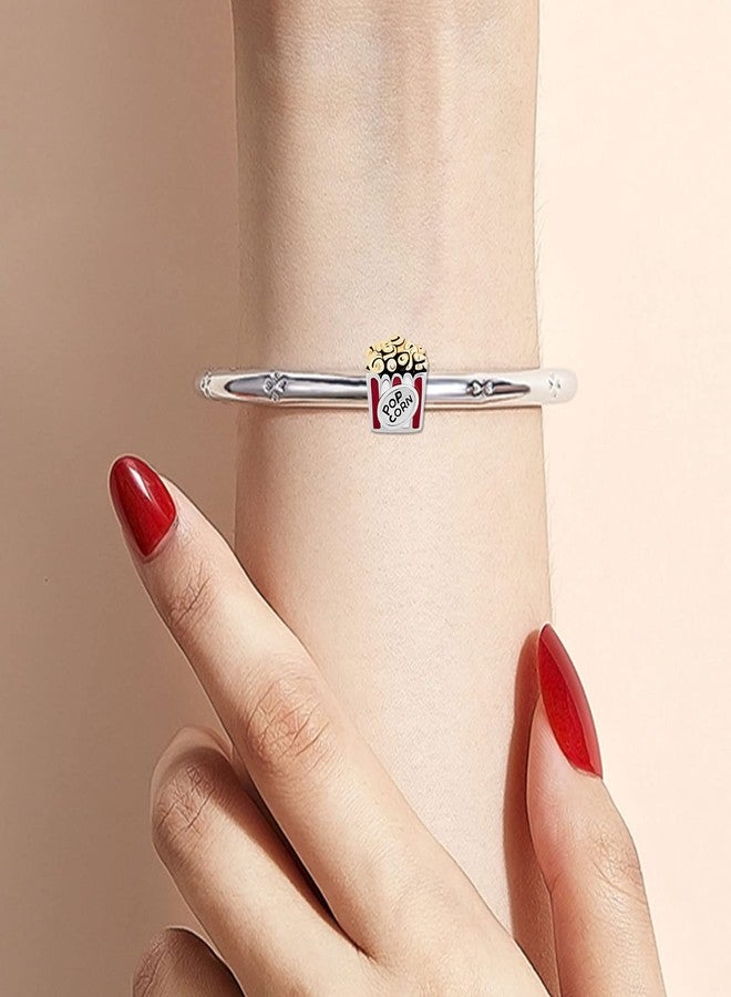 KunBead Popcorn Food Bead Charms Compatible with Pandora Charm Bracelets Birthday Jewelry Gifts for Women - Image 4