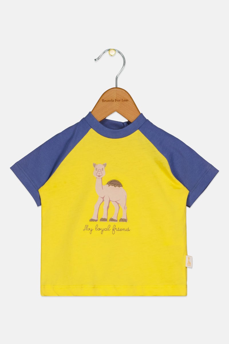 Sophie la girafe Toddlers Boy Crew Neck Graphic Print Short Sleeve Top, Yellow - Image 1