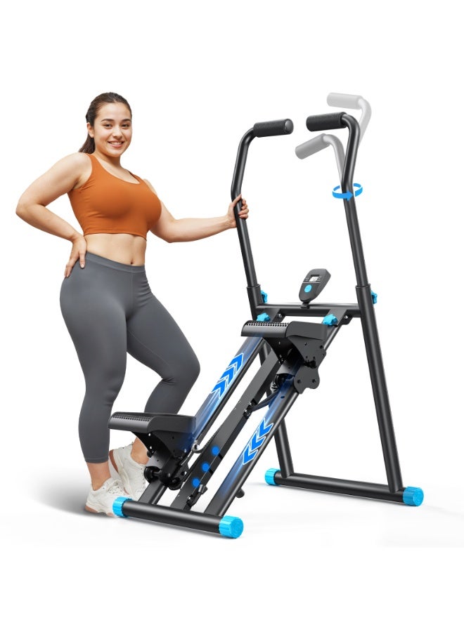 ميراتش جهاز تسلق الدرج الاحترافي MERACH 2025، جهاز تسلق الدرج المنزلي مع 3 مستويات مقاومة قابلة للتعديل، جهاز تسلق عمودي قابل للطي، جهاز تسلق الدرج مع مقابض قابلة للتعديل للاستخدام في المنزل والمكتب واللياقة البدنية - Image 1