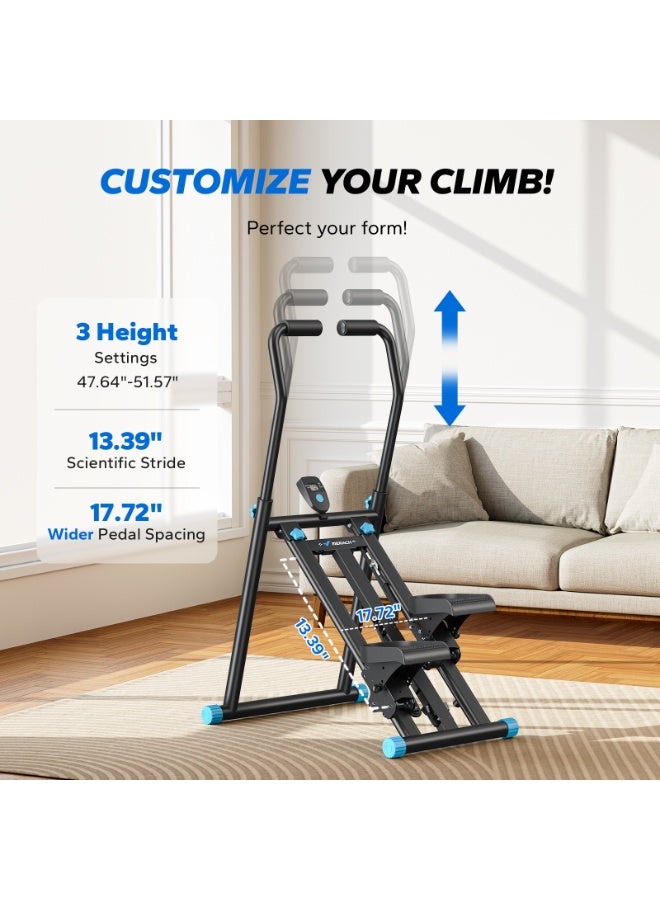 ميراتش جهاز تسلق الدرج الاحترافي MERACH 2025، جهاز تسلق الدرج المنزلي مع 3 مستويات مقاومة قابلة للتعديل، جهاز تسلق عمودي قابل للطي، جهاز تسلق الدرج مع مقابض قابلة للتعديل للاستخدام في المنزل والمكتب واللياقة البدنية - Image 5