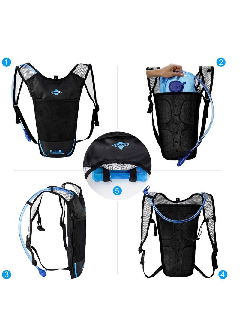 Y&D Hydration Backpack Cycling Pack, DELFINO with Water Bladder PBA Free Reservoir for Running Biking Hiking Climbing Skiing Hunting Pouch, - Image 3