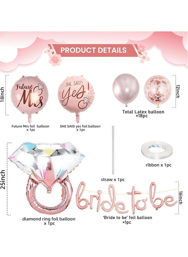 Bride To Be Balloons Set - Bride Balloons Bachelorette Party Decorations, Bride Ring Balloon, Bridal Shower Bachelorette - Image 2