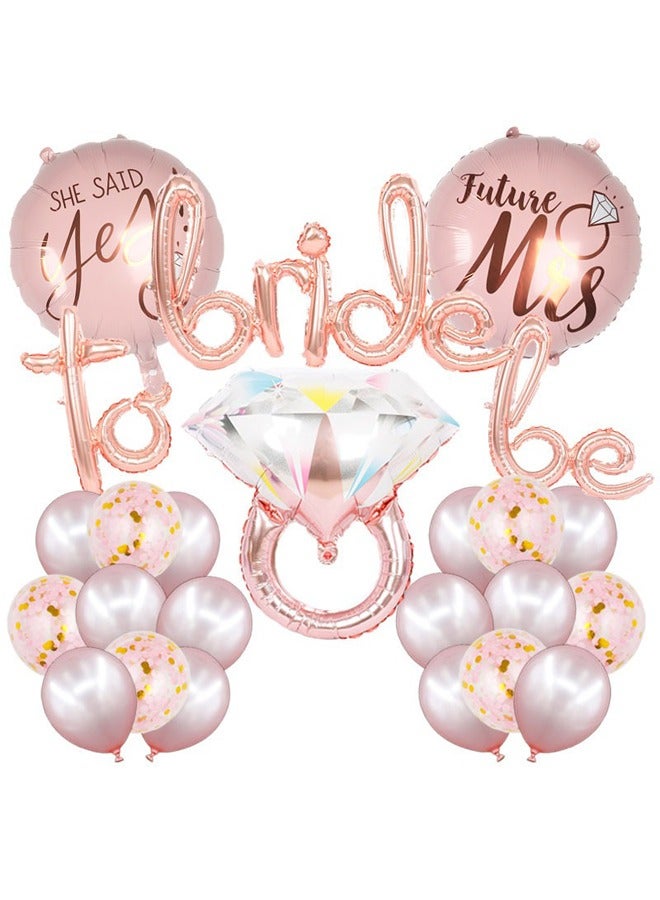 Bride To Be Balloons Set - Bride Balloons Bachelorette Party Decorations, Bride Ring Balloon, Bridal Shower Bachelorette - Image 1