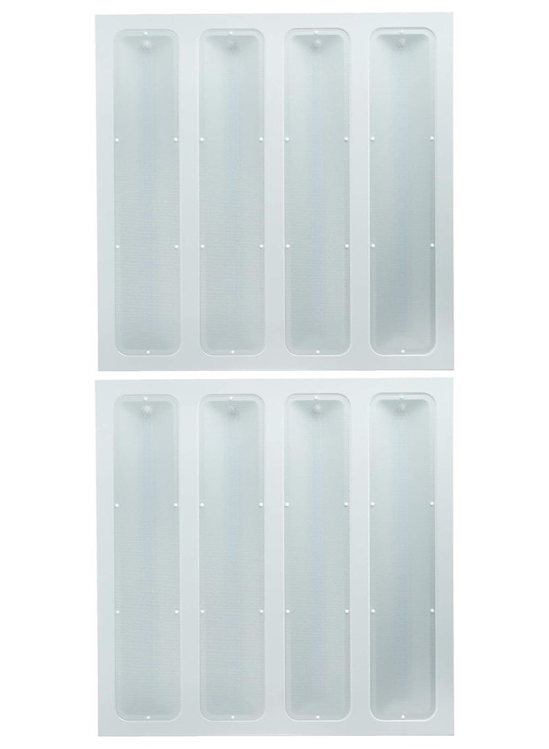 Narken 2 Pack 96W 60x60 Daylight Cool white 6500 7000K LED Power Saving Aluminium Project Model Square Panel Grill Type Ceiling Light. - Image 1