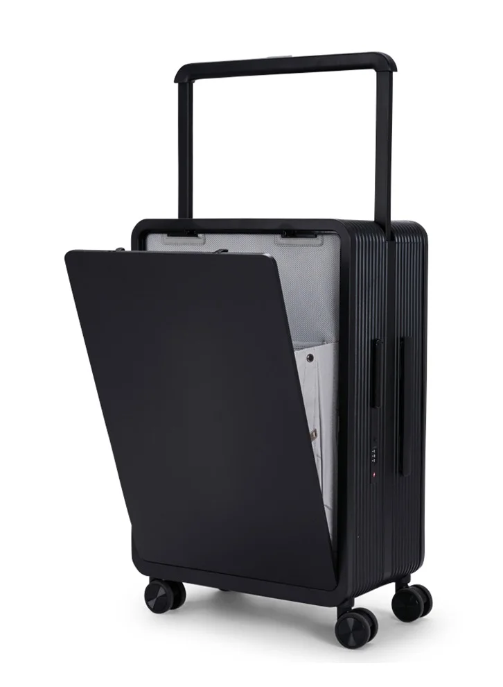 LIMRA Travel Bag From Limra It contains two compartments Made Of PC Luggage Trolley Size 24 inch Color Black