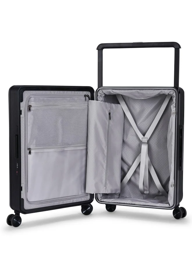LIMRA Travel Bag From Limra It contains two compartments Made Of PC Luggage Trolley Size 24 inch Color Black
