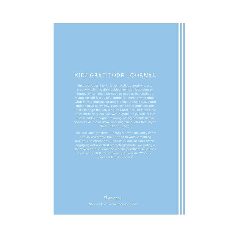 CHAARPAI Kids Gratitude Journal for 6 Months, Daily Confidence Build Up & Self Growth Journal for Kids, A5 Size, 100 GSM Paper with Matt Laminated Hardbound Cover, 5-12 Age (Pack of 1) (No Bad Days) - Image 2